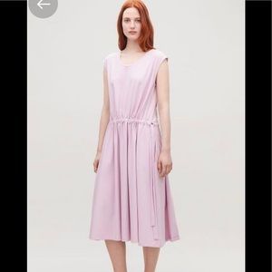 COS A-line Lilac Drawdtring Waist Jersey Dress Size MED NWT